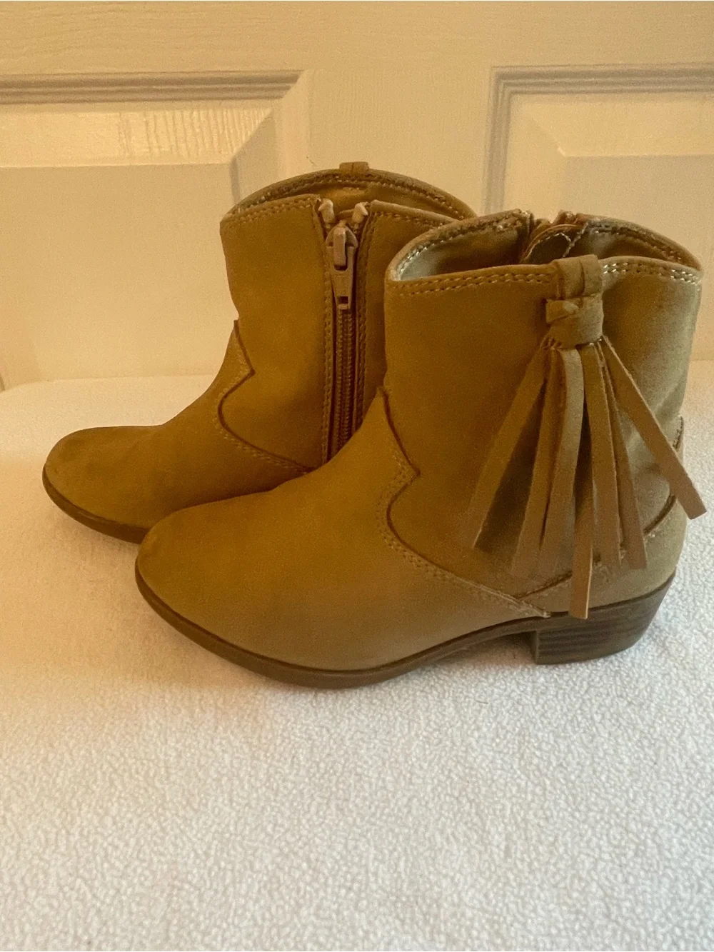Sonoma Tan Suede Ankle Booties with Side Zip